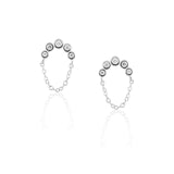 Crescent Chain CZ Studs Aaria Tees