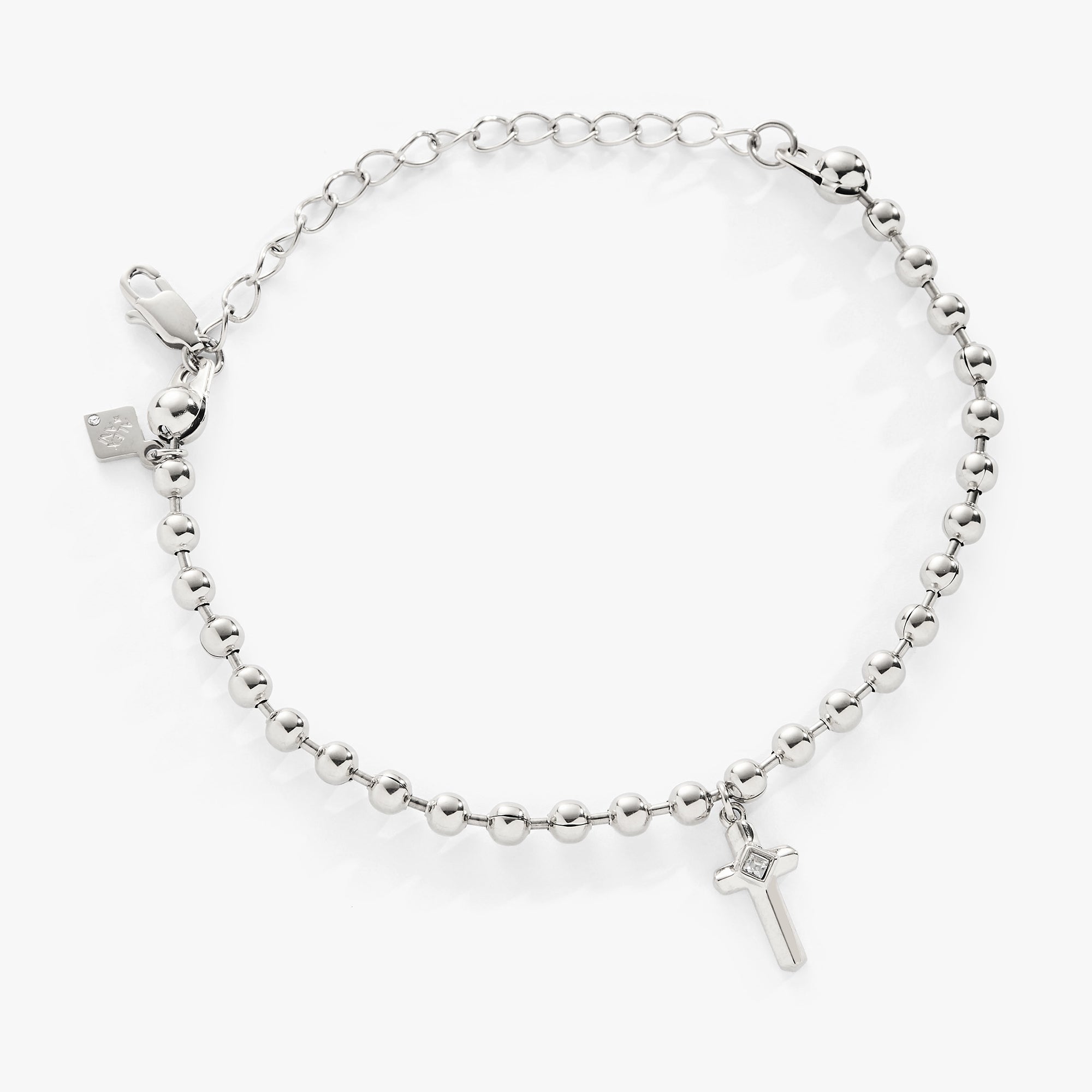 Cross Ball Chain Bracelet - Aaria Tees Aaria Tees