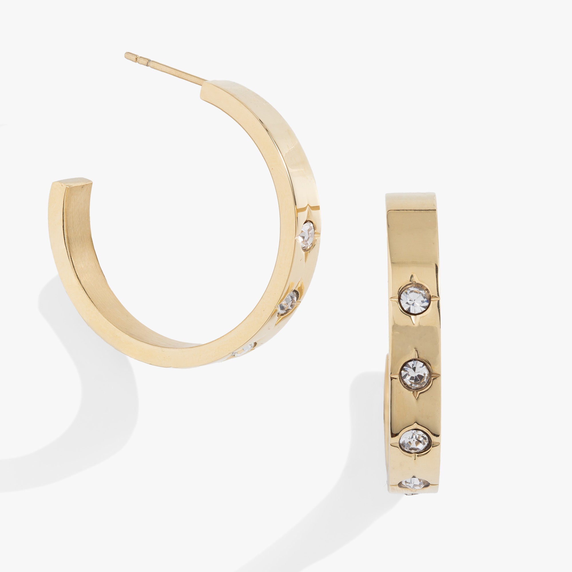 Crystal Accent Hoop - Aaria Tees Aaria Tees