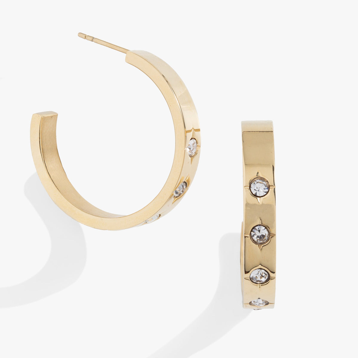 Crystal Accent Hoop - Aaria Tees