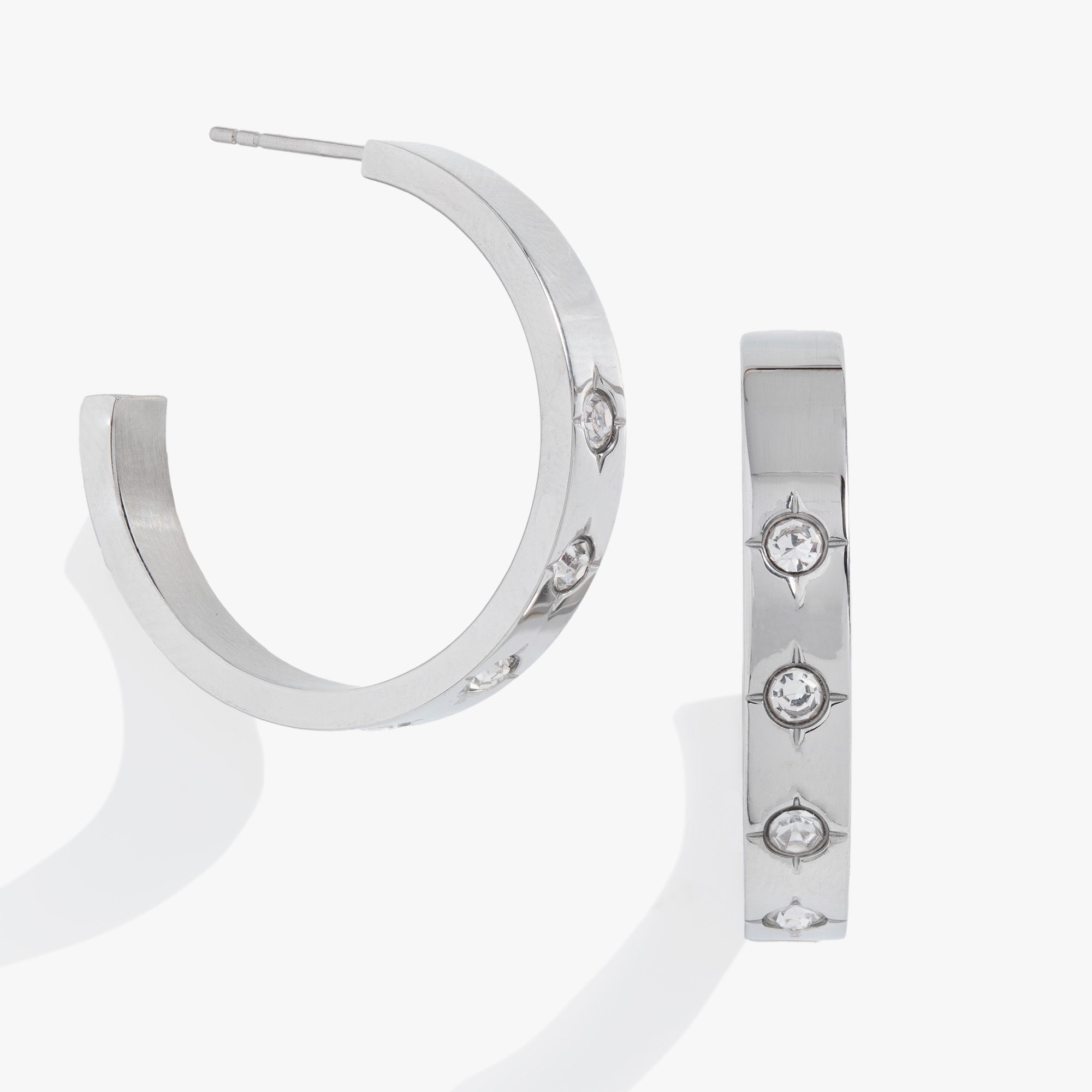 Crystal Accent Hoop - Aaria Tees Aaria Tees