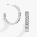 Crystal Accent Hoop - Aaria Tees Aaria Tees