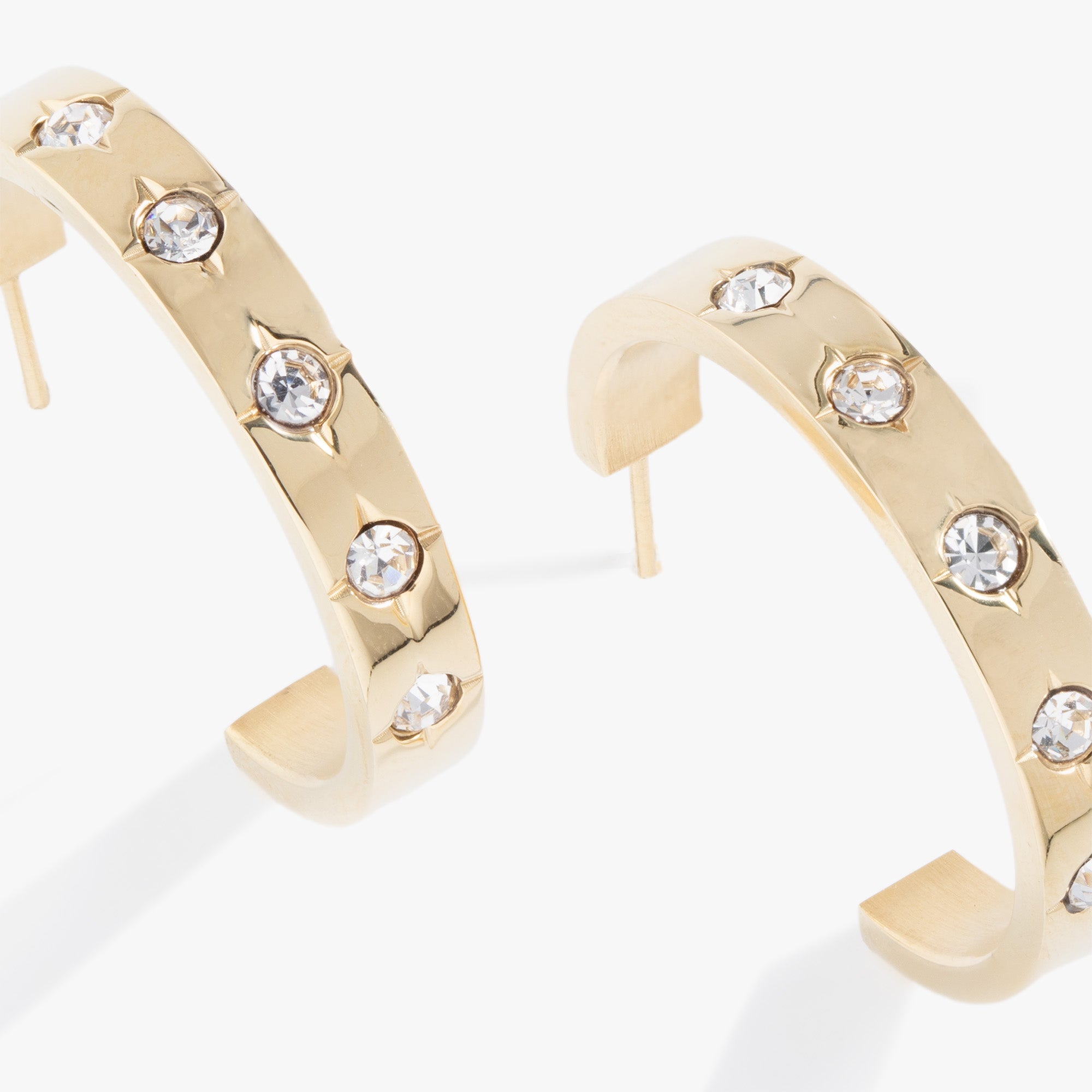 Crystal Accent Hoop - Aaria Tees Aaria Tees