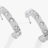 Crystal Accent Hoop - Aaria Tees Aaria Tees