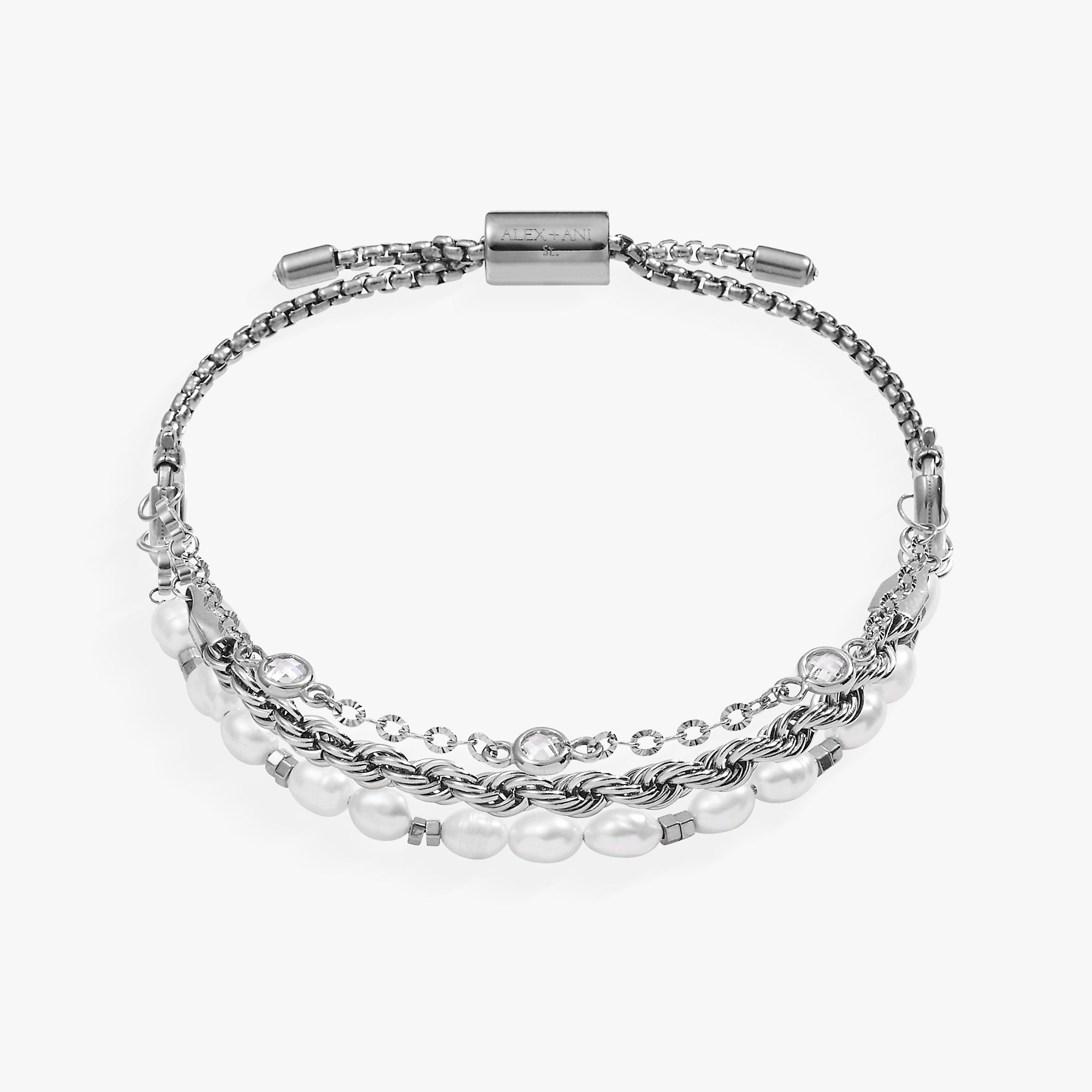 Crystal + Pearl Stranded™ Bracelet Set - Aaria Tees Aaria Tees