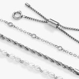 Crystal + Pearl Stranded™ Bracelet Set - Aaria Tees Aaria Tees