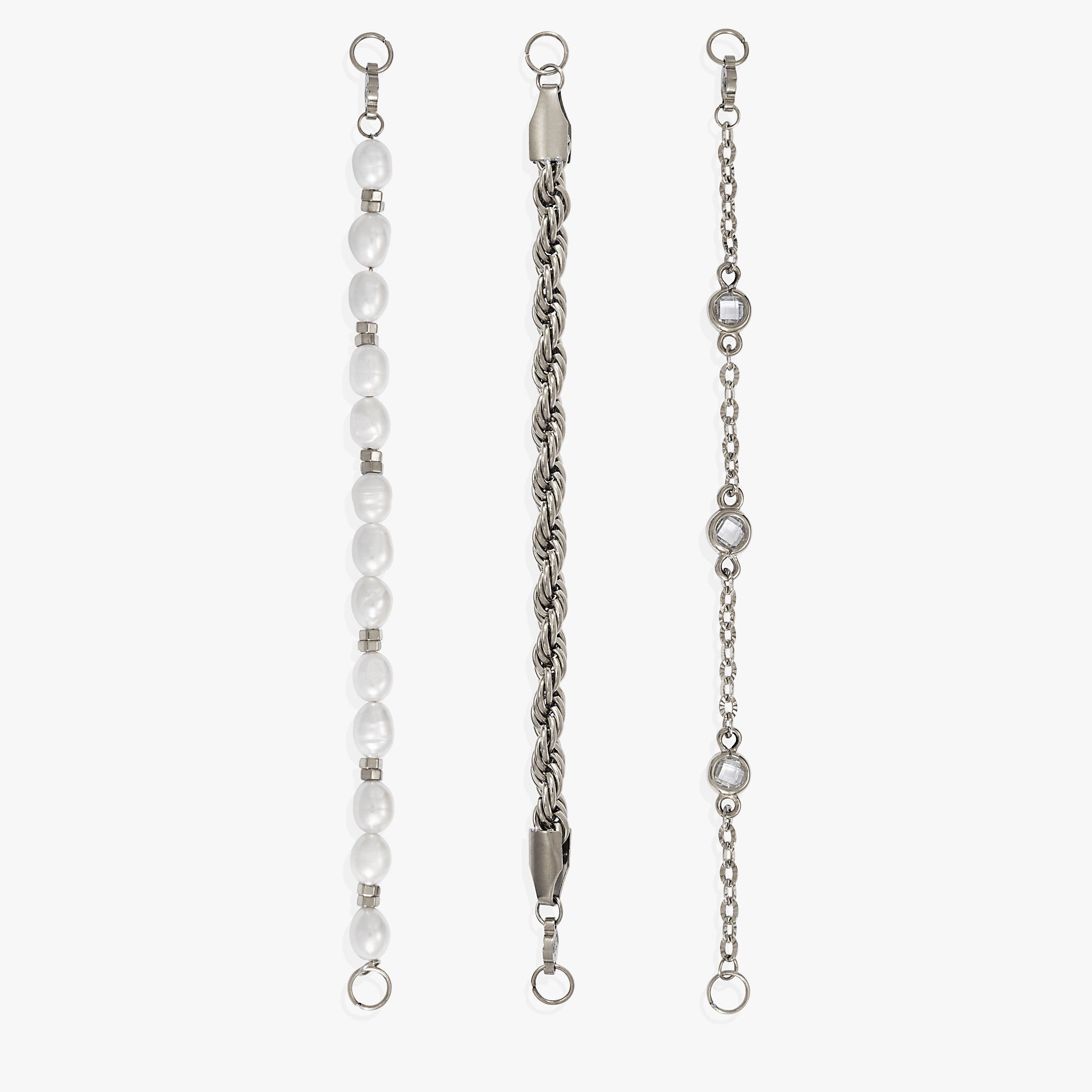 Crystal + Pearl Stranded™ Bracelet Set - Aaria Tees Aaria Tees
