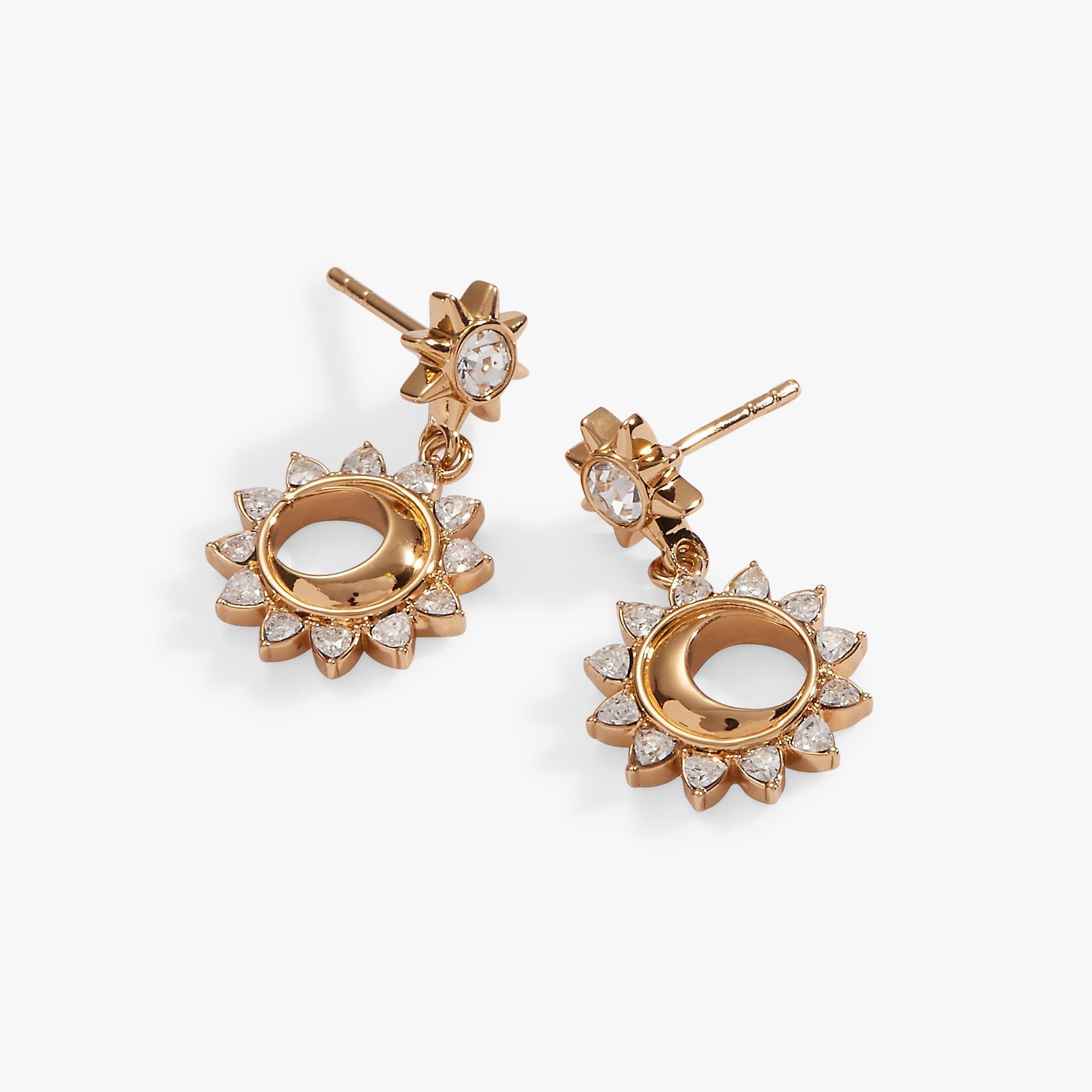 Crystal Celestial Drop Earrings - Aaria Tees Aaria Tees