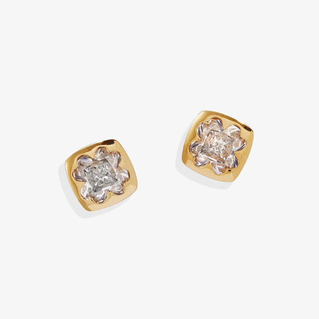 Crystal Clover Mini Stud Earrings - Aaria Tees Aaria Tees