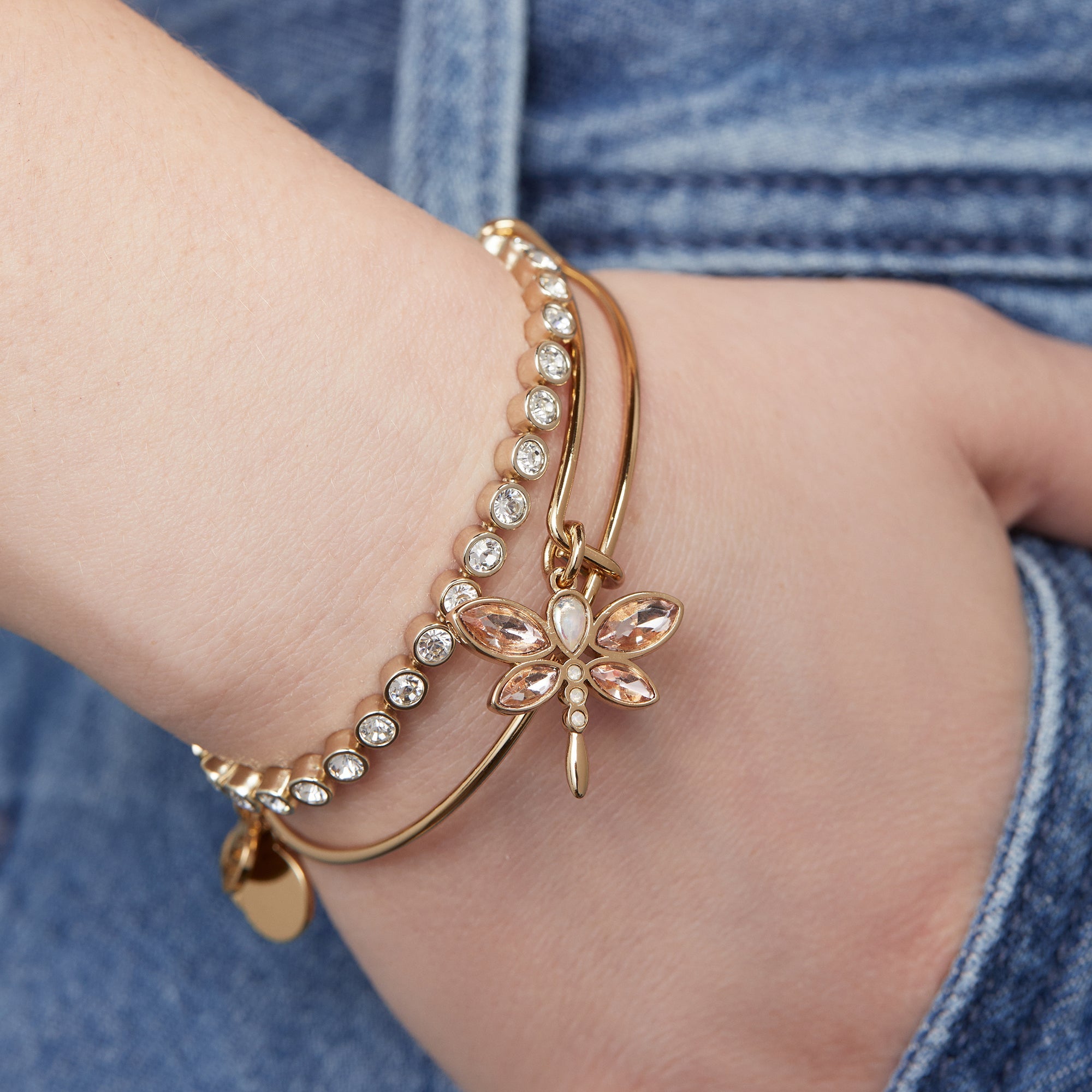 Crystal Dragonfly Bangle - Aaria Tees Aaria Tees