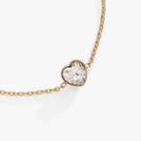 Crystal Heart Inline Bracelet - Aaria Tees Aaria Tees