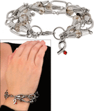 Crystal & Links Diabetes Awareness Bracelet - Aaria Tees Aaria Tees