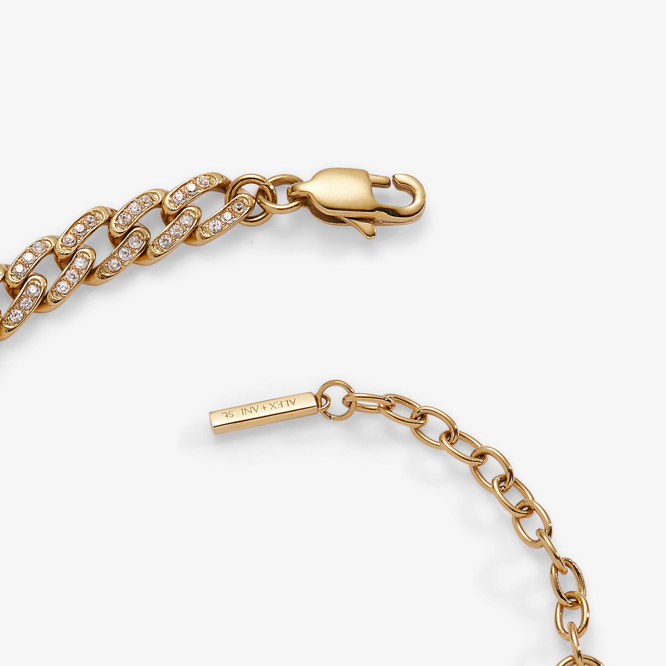 Crystal Pave Curb Chain Bracelet - Aaria Tees Aaria Tees