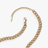 Crystal Pave Curb Chain Necklace - Aaria Tees Aaria Tees