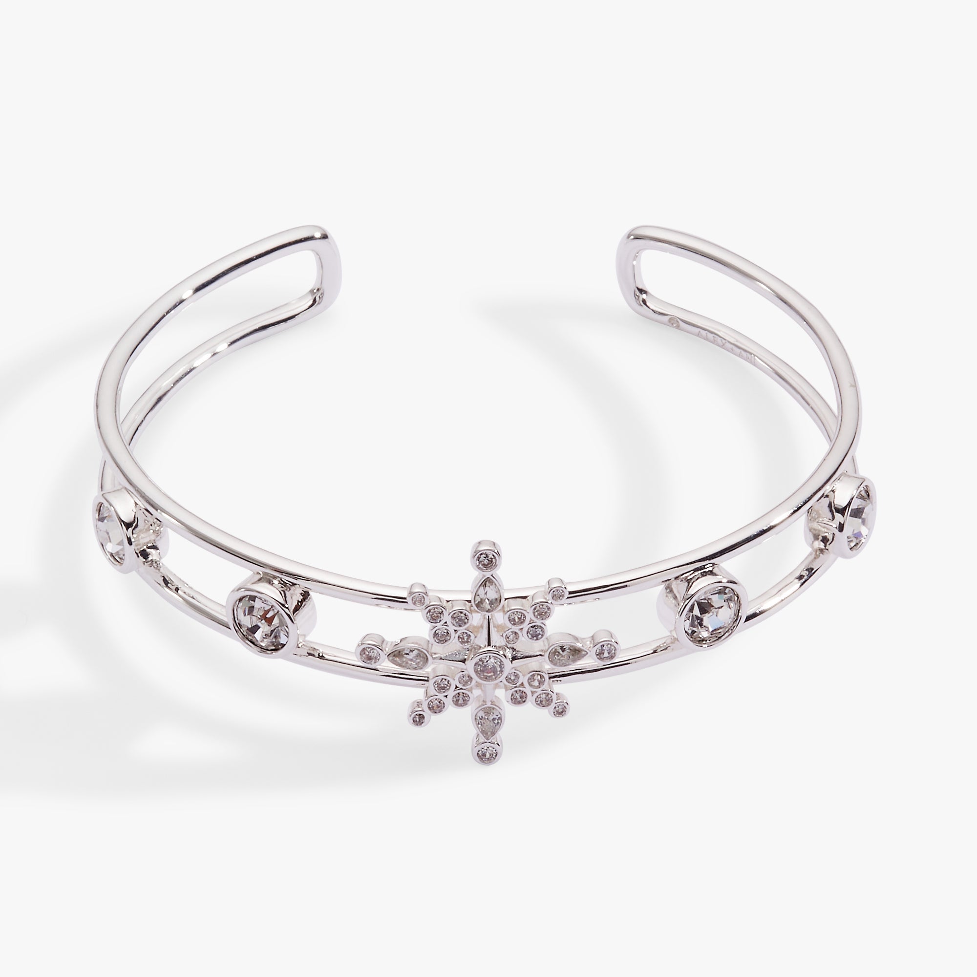 Crystal Snowflake Cuff Bracelet - Aaria Tees Aaria Tees