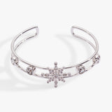 Crystal Snowflake Cuff Bracelet - Aaria Tees Aaria Tees