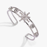 Crystal Snowflake Cuff Bracelet - Aaria Tees Aaria Tees