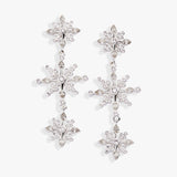 Crystal Snowflake Linear Earrings - Aaria Tees Aaria Tees