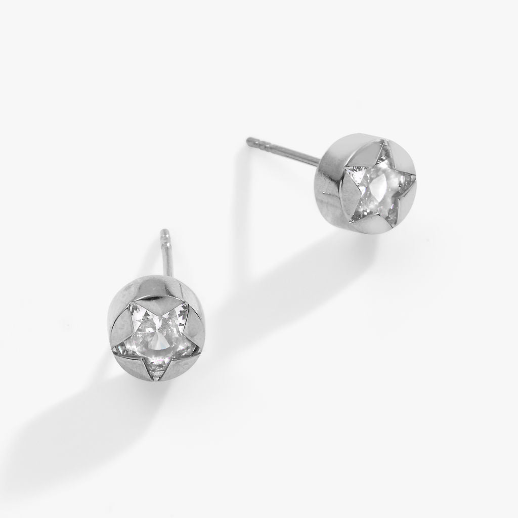 Crystal Star Mini Stud Earrings - Aaria Tees