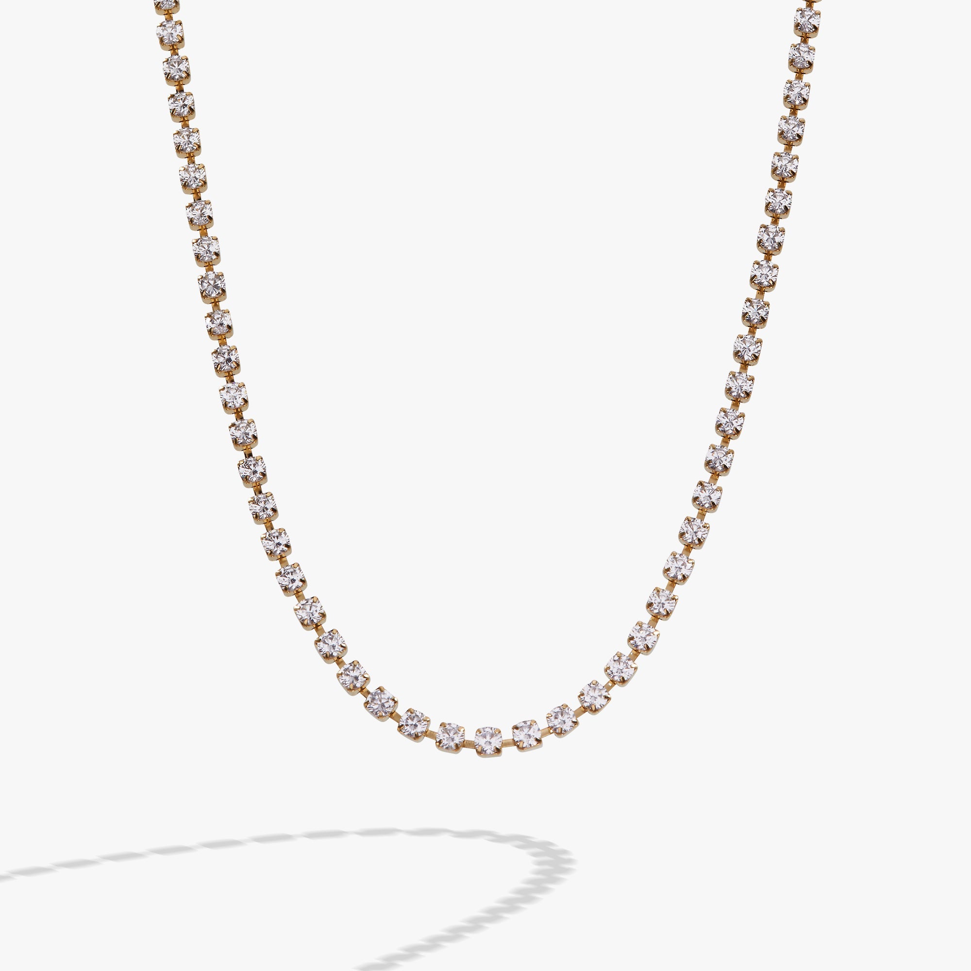Crystal Tennis Chain Necklace - Aaria Tees Aaria Tees