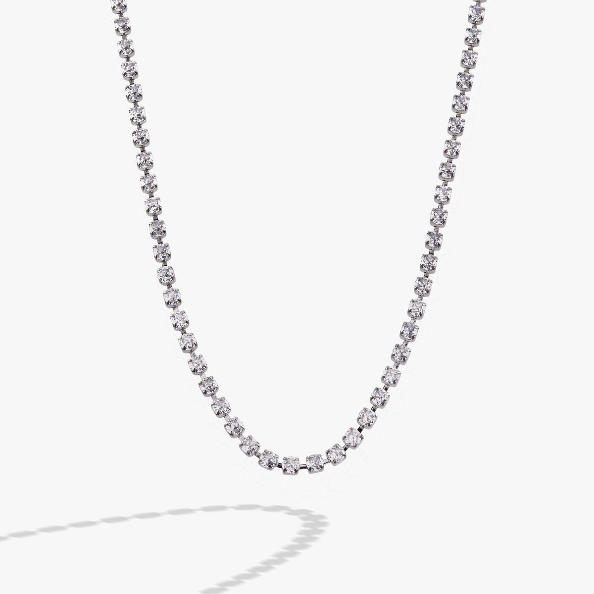 Crystal Tennis Chain Necklace - Aaria Tees