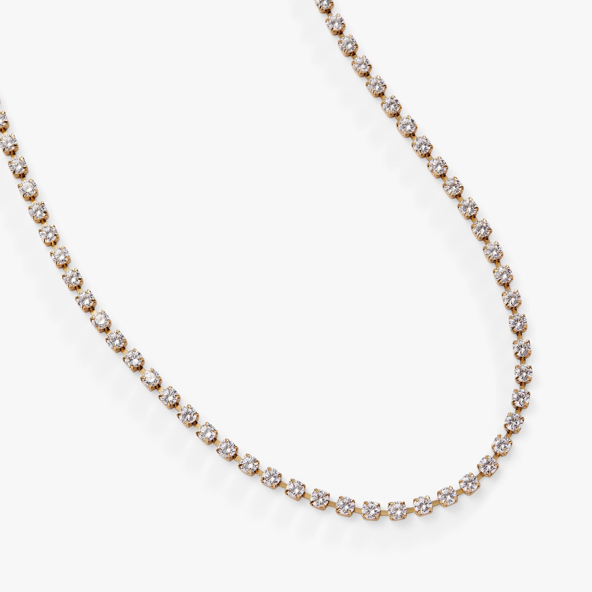 Crystal Tennis Chain Necklace - Aaria Tees Aaria Tees