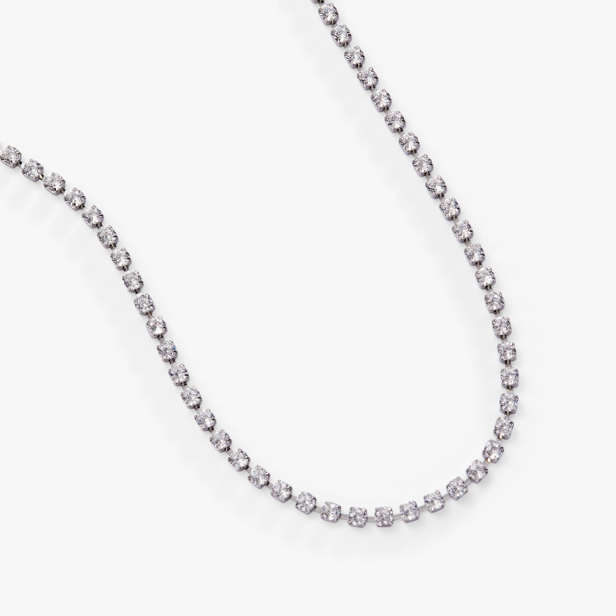 Crystal Tennis Chain Necklace - Aaria Tees Aaria Tees