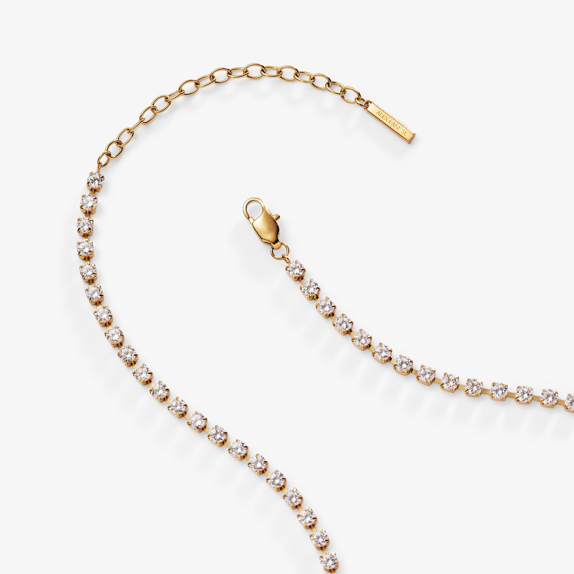 Crystal Tennis Chain Necklace - Aaria Tees Aaria Tees