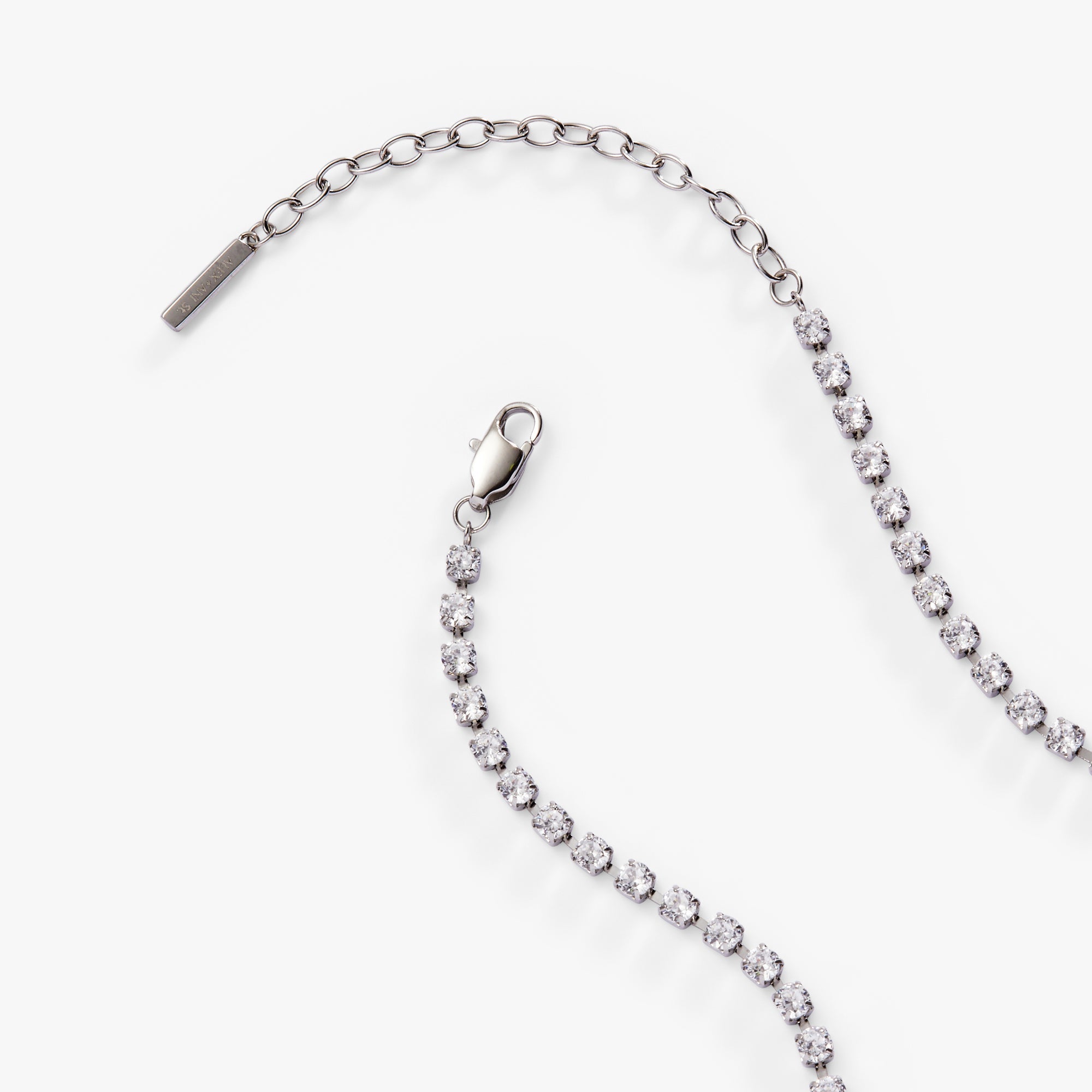 Crystal Tennis Chain Necklace - Aaria Tees Aaria Tees