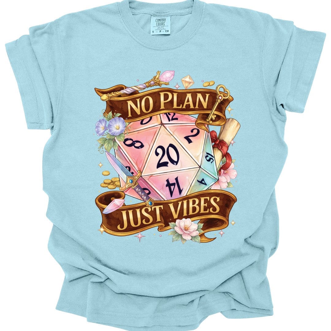 D&D Shirt No Plan Just Vibes - Comfort Colors - Aaria Tees Aaria Tees