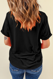 Black Rhinestone Christmas Tree Round Neck Graphic Tee - Aaria Tees Aaria Tees