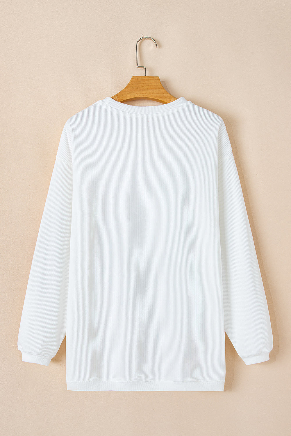 White Sequin Nutcracker Graphic Christmas Fashion Corded Sweatshirt - Aaria Tees Aaria Tees