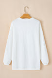 White Sequin Nutcracker Graphic Christmas Fashion Corded Sweatshirt - Aaria Tees Aaria Tees