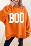 Carrot SPOOKY/ BOO Double Side Print Halloween Reversible Mock Neck Sweatshirt Aaria Tees