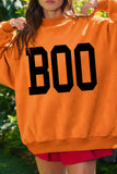 Carrot Spooky Ghost/ BOO Reversible Print Mock Neck Casual Pullover Sweatshirt Aaria Tees