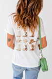 White Double-Side Cowboy Hat & Boots Graphic Tee - Aaria Tees Aaria Tees