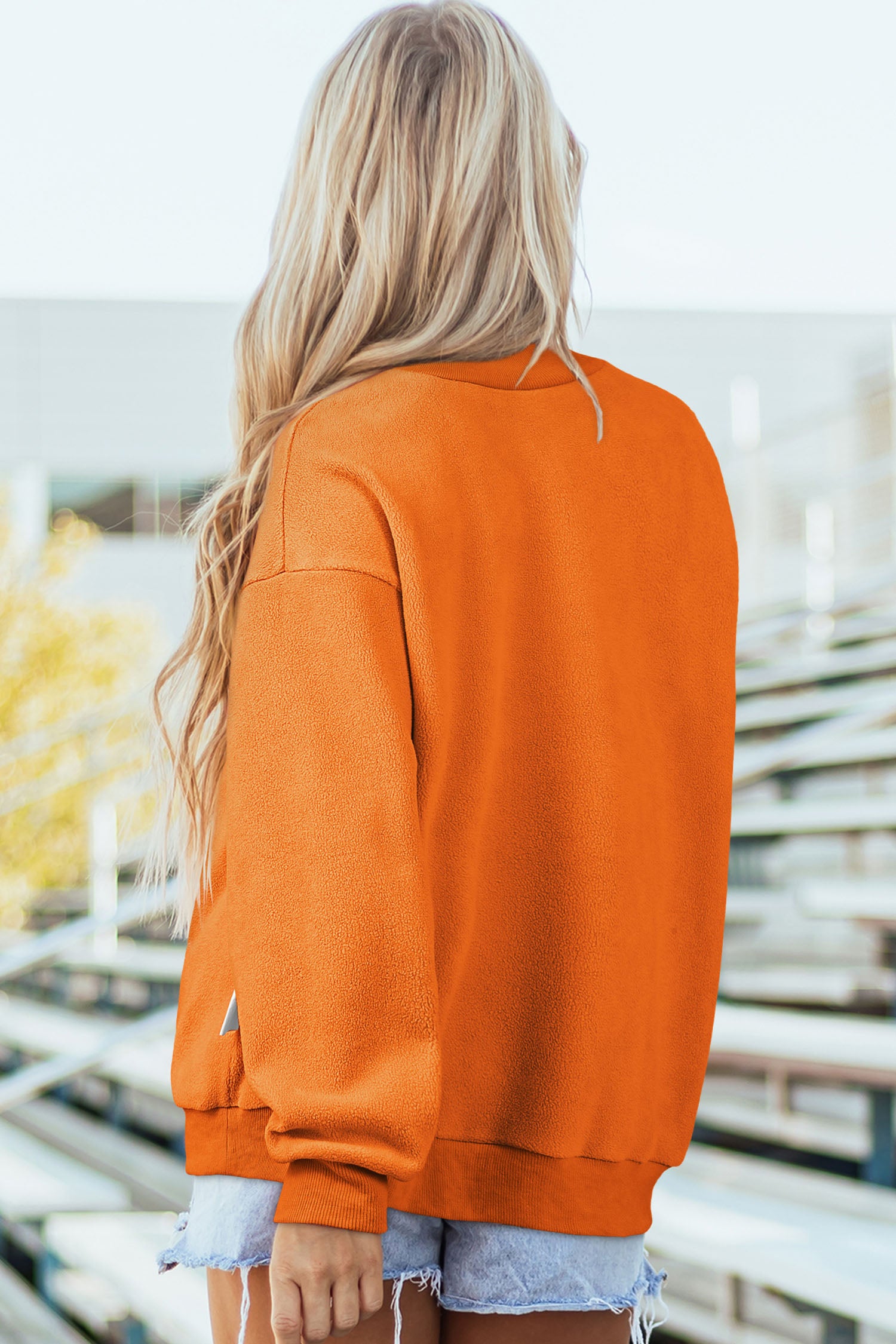 Carrot Pumpkin/Fall Letter Print Mock Neck Tunic Pullover Sweatshirt - Aaria Tees Aaria Tees
