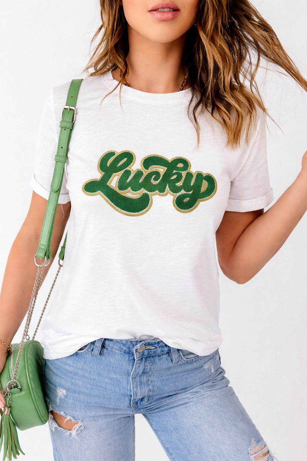 Sloane Patched Graphic T Shirt - Aaria Tees Aaria Tees