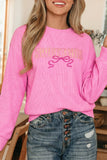 Rosalie Graphic Rib Textured Top - Aaria Tees Aaria Tees
