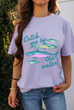 Orchid Petal Catch me by the water Fishes Printed T Shirt Aaria Tees