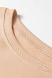 Parchment Horseshoe Embroidered Patch Graphic Drop Shoulder Sweatshirt - Aaria Tees Aaria Tees