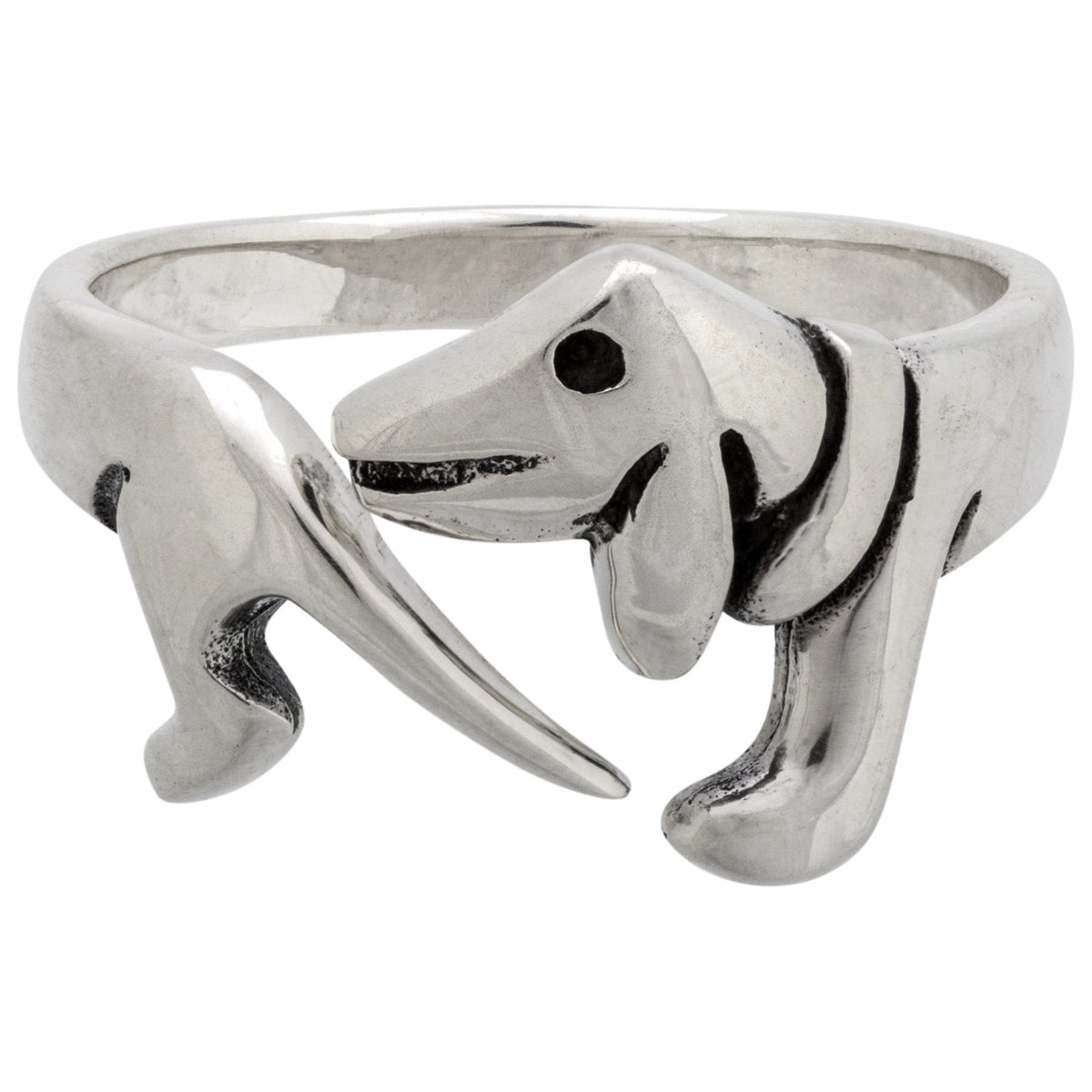 Dachshund Sterling Wrap Ring - Aaria Tees