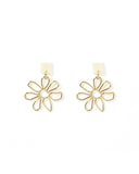 Daisy Statement Earrings - Cream - Aaria Tees Aaria Tees