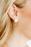 Daisy Statement Earrings - Pink - Aaria Tees Aaria Tees