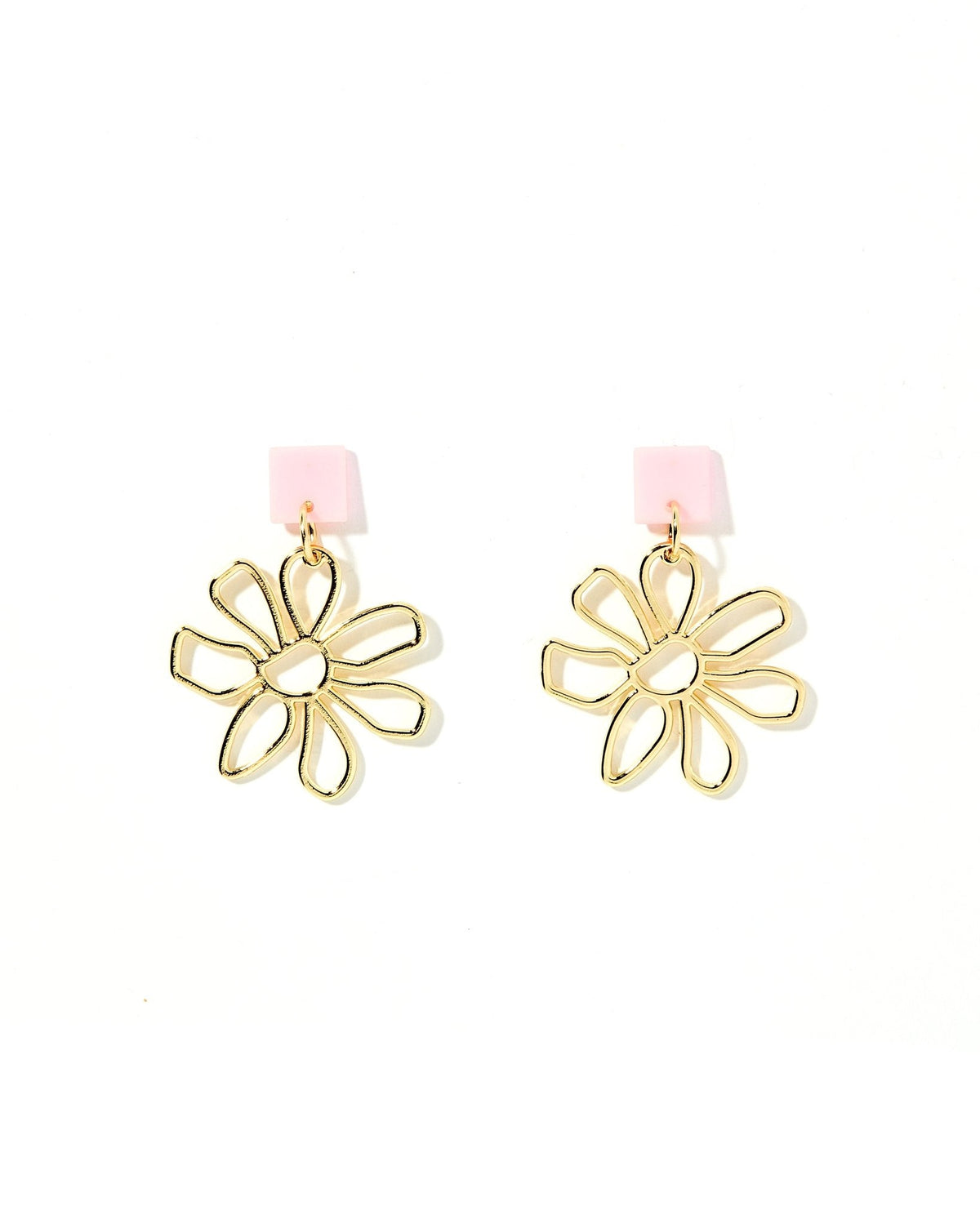 Daisy Statement Earrings - Pink - Aaria Tees