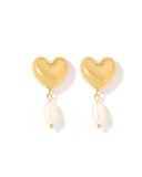 Dani Dangle Heart Earrings - Aaria Tees Aaria Tees