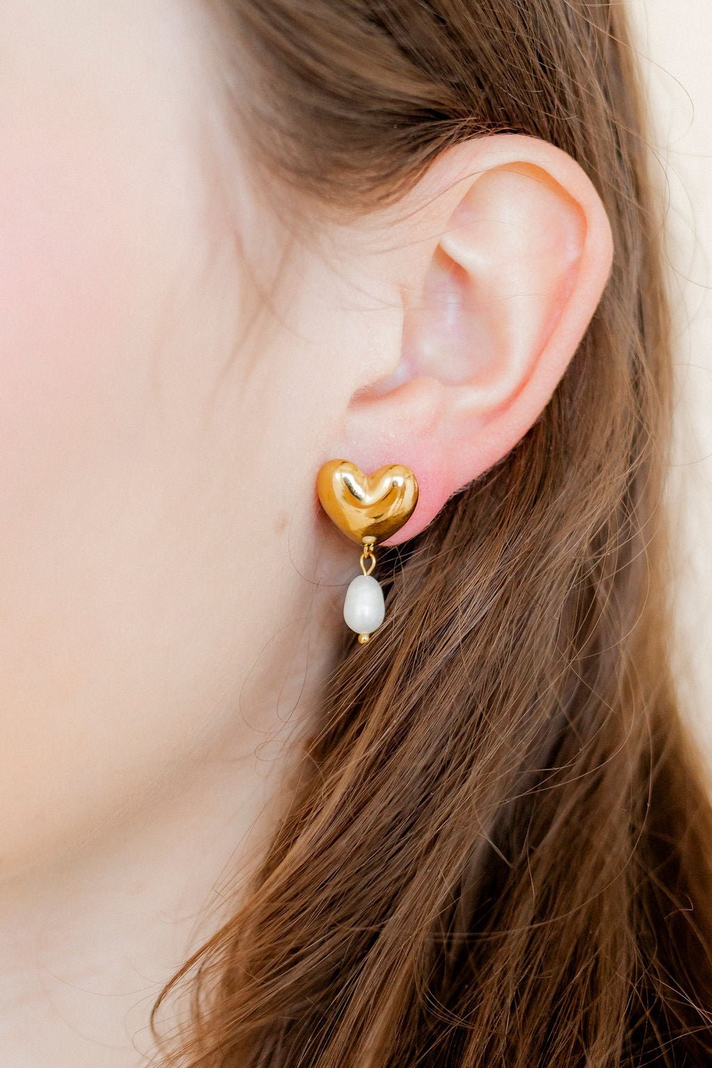 Dani Dangle Heart Earrings - Aaria Tees Aaria Tees