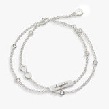 Daughter Infinity Chain Double Strand Bracelet - Aaria Tees Aaria Tees