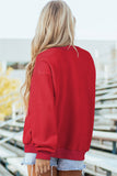 Racing Red American Flag/ USA Double Side Print Reversible Mock Neck Sweatshirt - Aaria Tees Aaria Tees