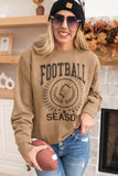 Khaki Rugby FOOTBALL SEASON Graphic Game Day Sweatshirt - Aaria Tees Aaria Tees